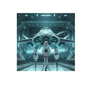 HANDCRAFTED digital art print Futuristic Sci-Fi Anime Poster by me